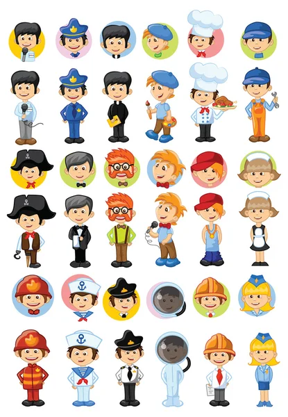 Different professions characters — Stock Vector