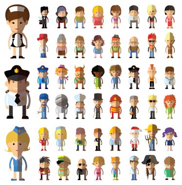 different professions characters