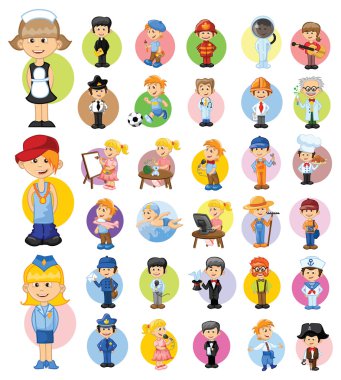 different professions characters