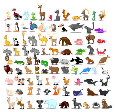 Sevimli çizgi film hayvanları