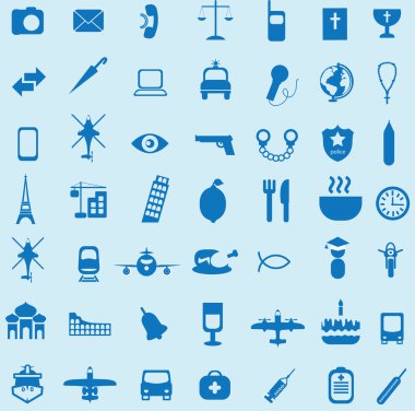 seyahat simgeleri ayarlandı