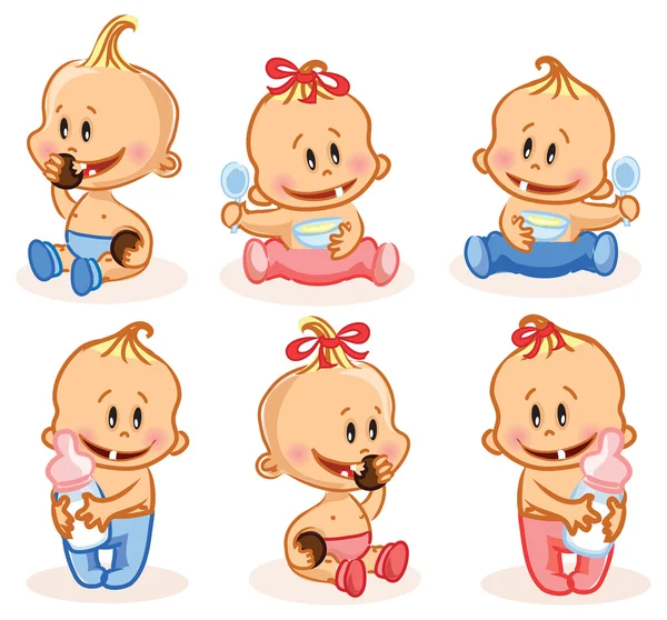 Cute cartoon kids — Stock Vector