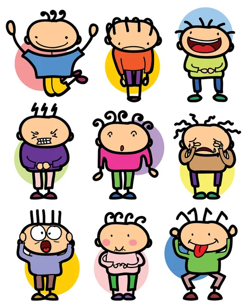 Lindo niño de dibujos animados — Vector de stock