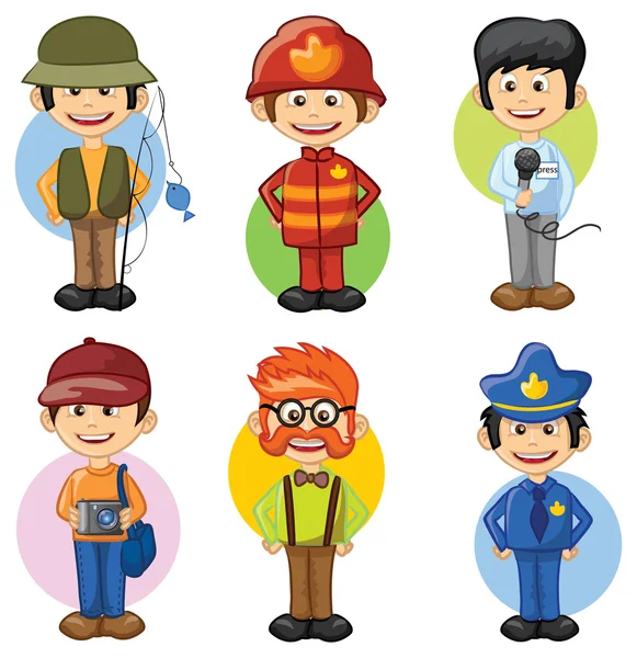 Characters of different professions — Stock Vector