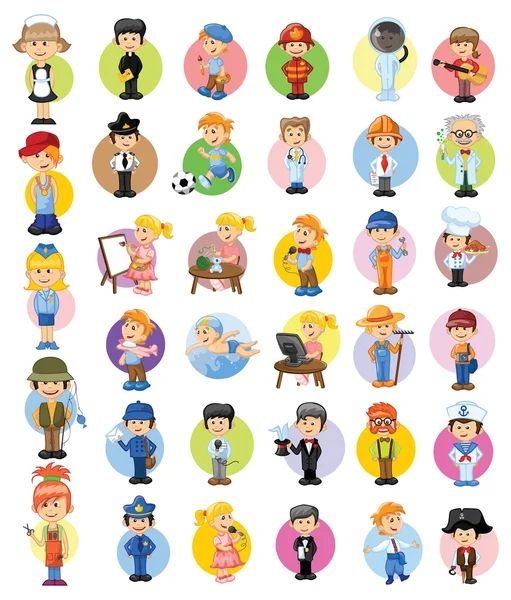 Personnages de différentes professions — Image vectorielle