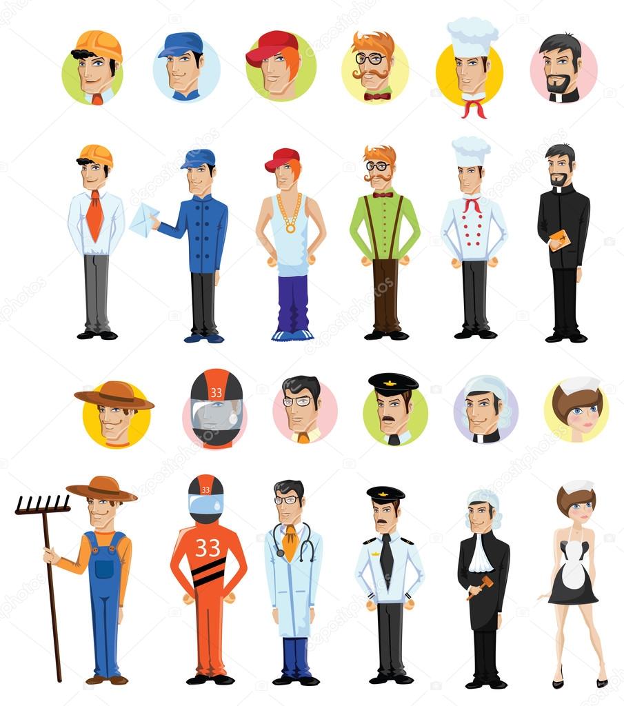 Characters of different professions Stock Vector Image by ©virinaflora ...