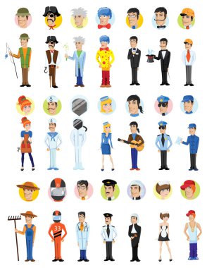 karakterleri farklı meslekler