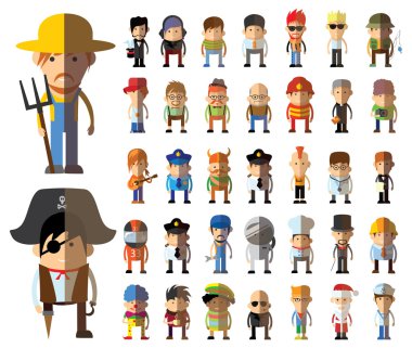 karakterleri farklı meslekler