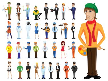 karakterleri farklı meslekler