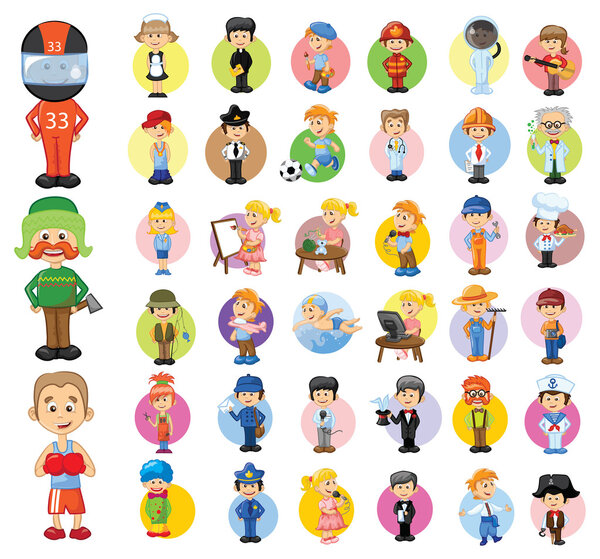 Characters of different professions