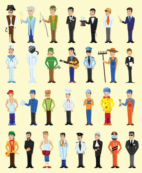 Personnages de différentes professions — Image vectorielle