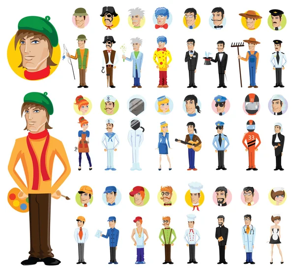Characters of different professions — Stock Vector