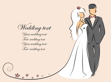Gelin ve damat silüeti