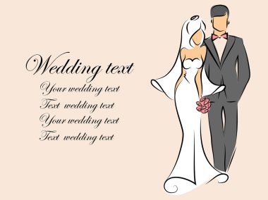 Gelin ve damat silüeti