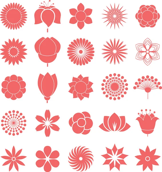 Flower icon collection — Stock Vector