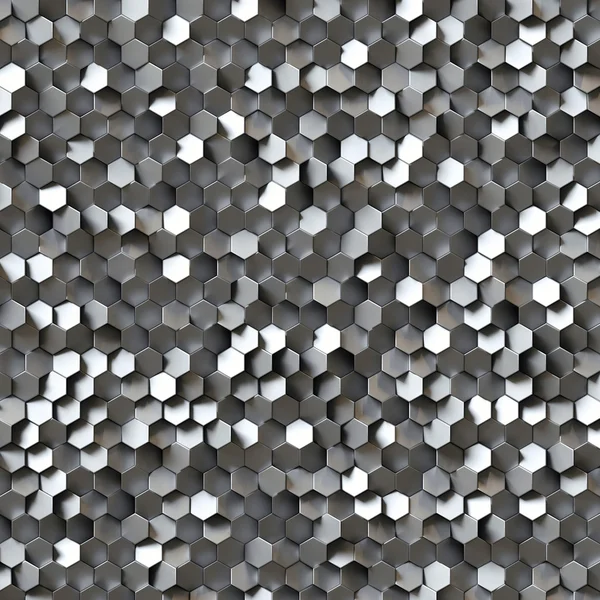 Silver honeycomb wall texture — Stock Photo, Image