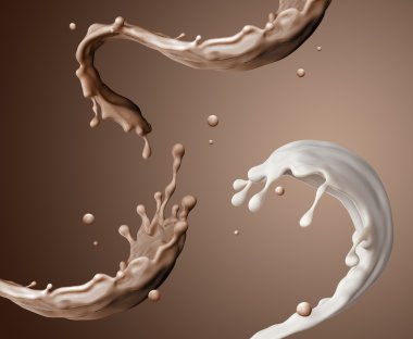 karışık sıvı sıçrama