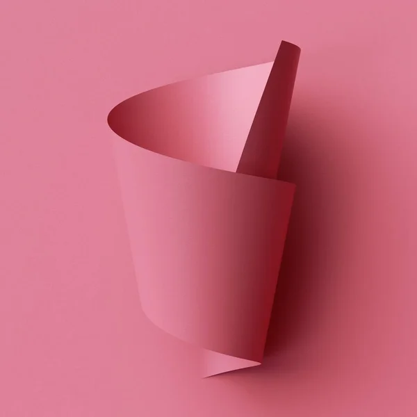 Render Abstrakt Mode Rosa Bakgrund Med Papper Rulle — Stockfoto