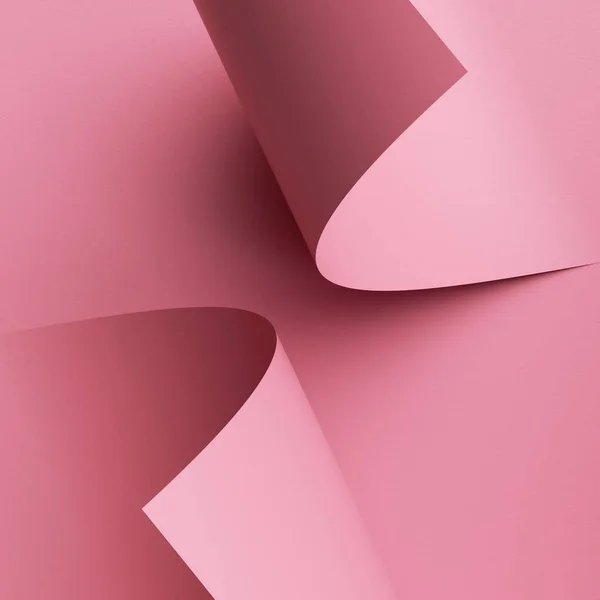 Render Absztrakt Rózsaszín Háttér Görgetett Papír Sarkokkal — Stock Fotó