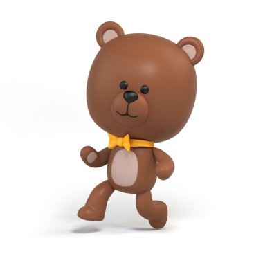 çalışan bir küçük çikolata oyuncak ayı