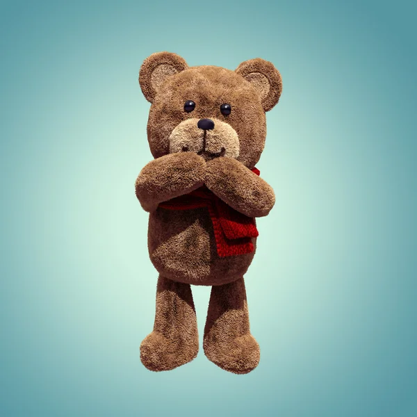 Cute teddy bear toy amused — Stock Photo, Image