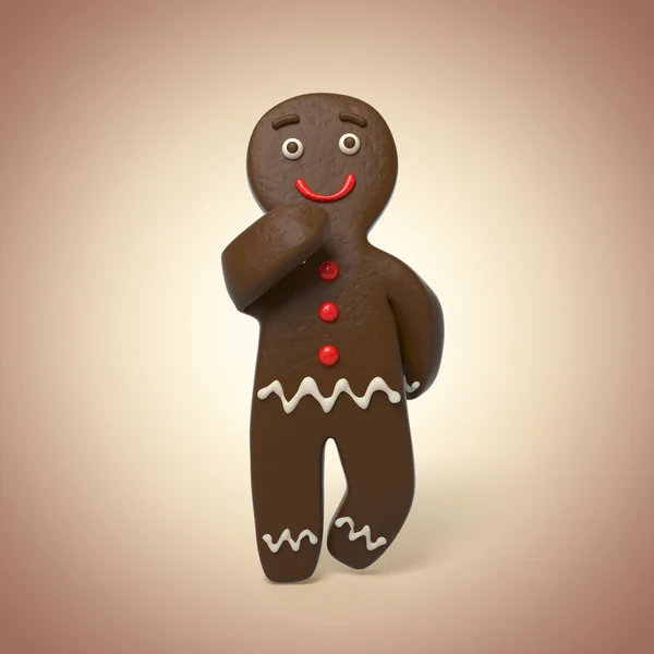 Шоколадне печиво чоловік думає — стокове фото
