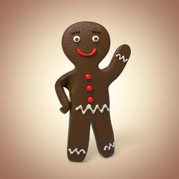 Шоколадне печиво людина — стокове фото