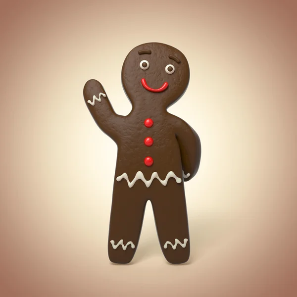 Шоколадне печиво людина — стокове фото