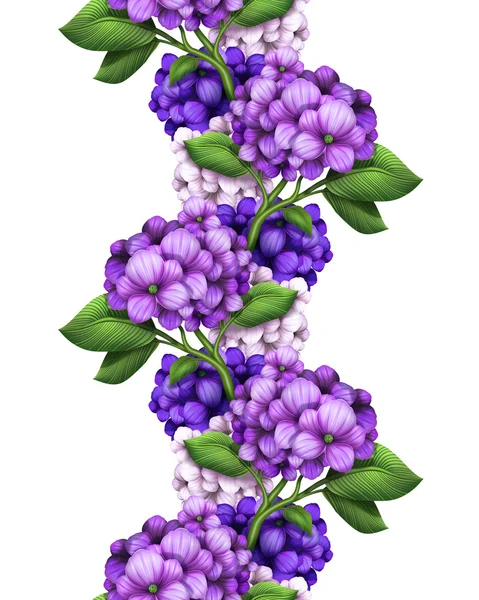 抽象的な紫アジサイ垂直ガーランド — ストック写真