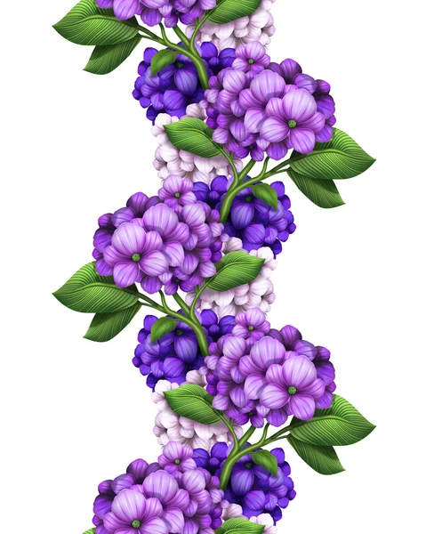 Abstrakt lila hortensia vertikala garland — Stockfoto