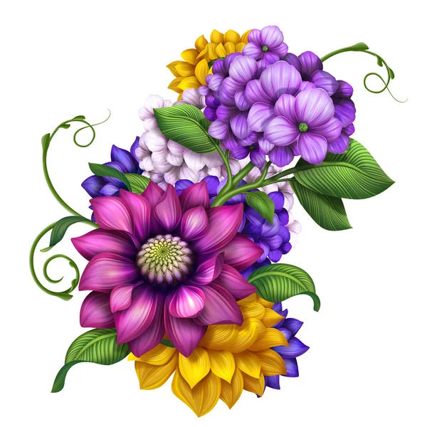 Colorful floral composition — Stock Image Colorful floral composition Stock Photo
