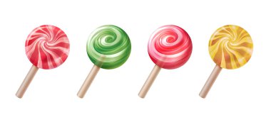farklı renklerde lolipop