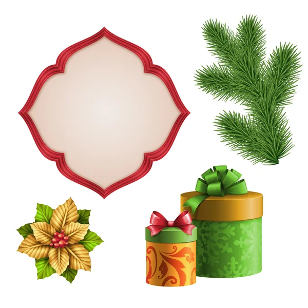 Karácsonyi dekorációs elemek — Stock Fotó