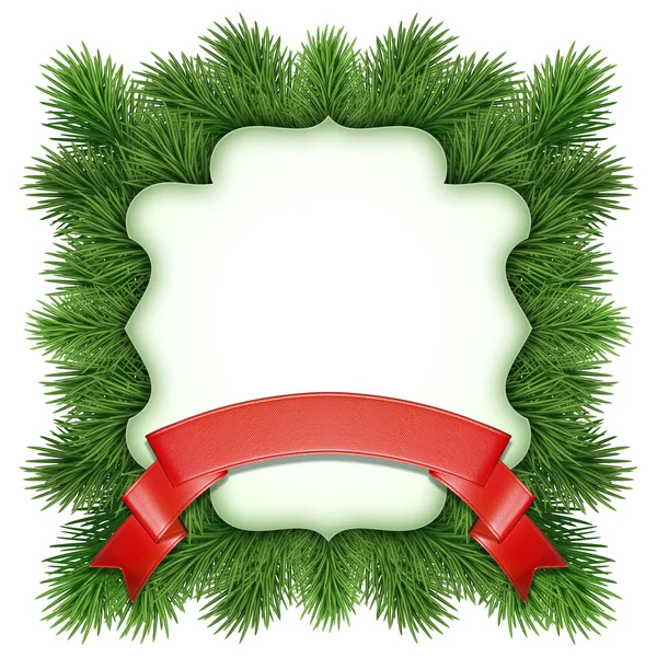 Natale cornice di abete verde — Foto Stock