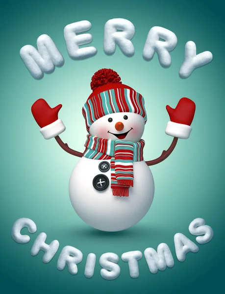 Merry Christmas  snowman — Stock Photo, Image