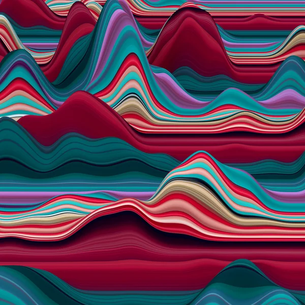 Kleurrijke golvende lijnen — Stockfoto