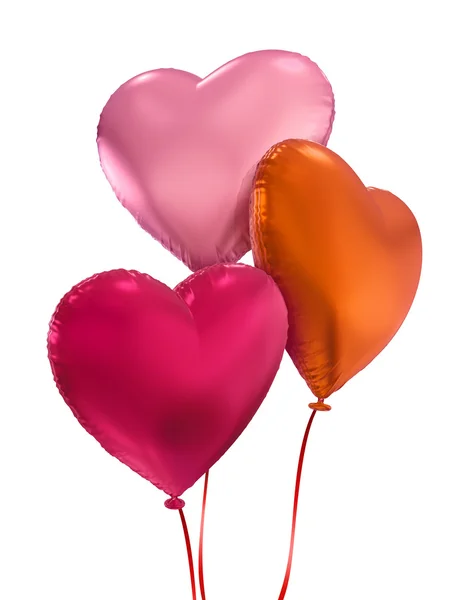 Colorful 3d heart balloons — Stock Photo, Image
