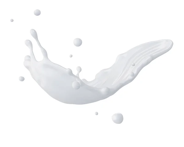 3D soyut süt sıvı sıçrama, boya veya izole sıçramasına tutkal