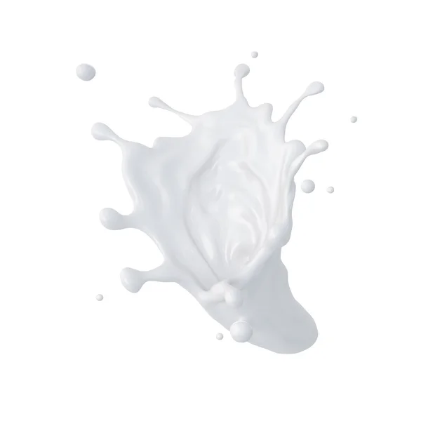 3D soyut süt sıvı sıçrama, boya veya izole sıçramasına tutkal