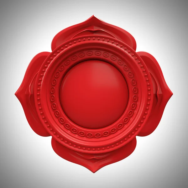 Red Muladhara root of base chakra base, 3d abstract symbool, geïsoleerde kleur ontwerpelement — Stockfoto