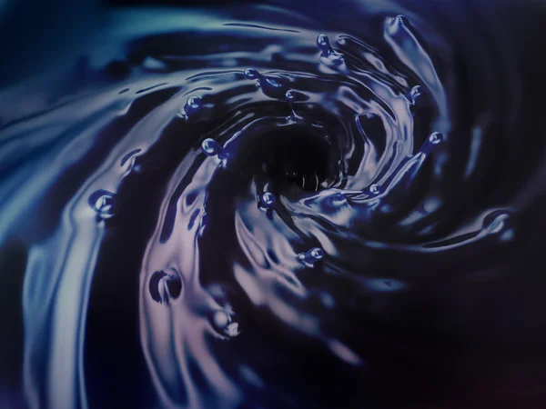 Black liquid whirpool — Stock Photo, Image