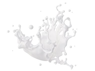 3d soyut dinamik süt sıçramasına