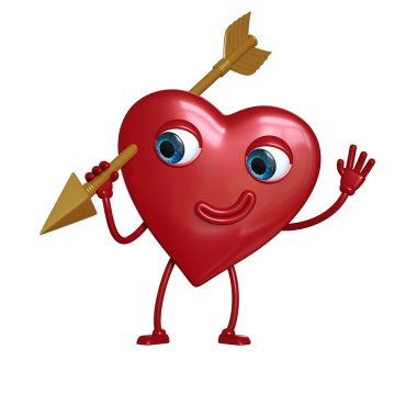 Komik kalp çizgi film karakteri