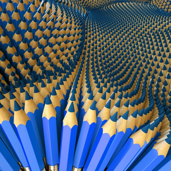 3D smíšené barevné tužky — Stock fotografie