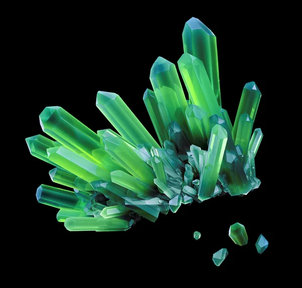 3D abstrakt kristaller — Stockfoto