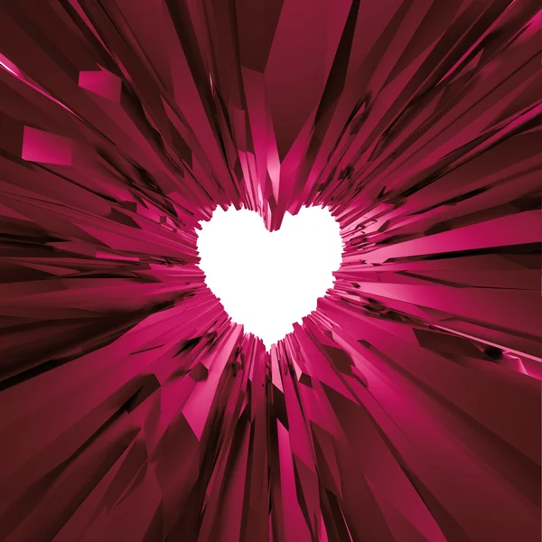 Abstrakt crystal heart — Stockfoto