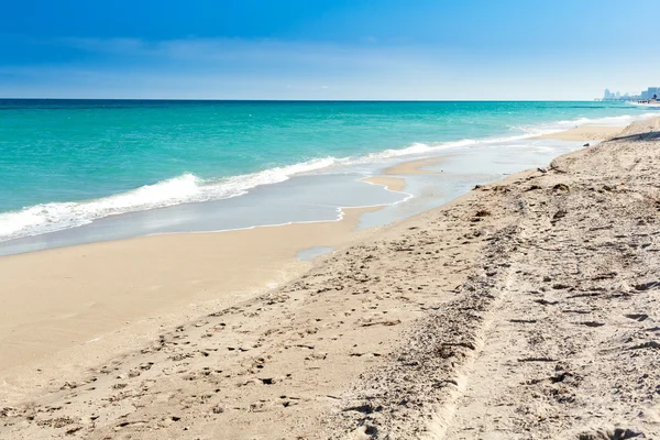 Sandstrandküste in der Nähe des Ozeans — Stockfoto