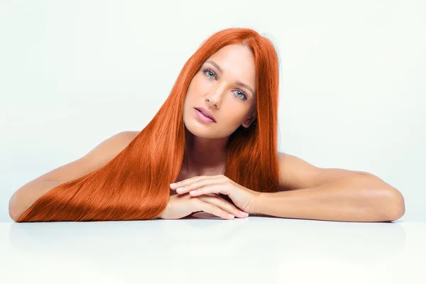 Girl with red hair — Stock Photo, Image