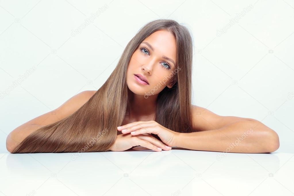 Beautiful Woman with Healthy Long Hair