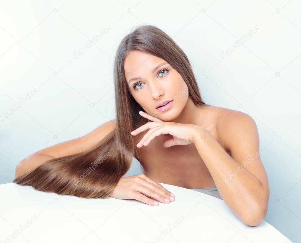 Beautiful girl with long hair